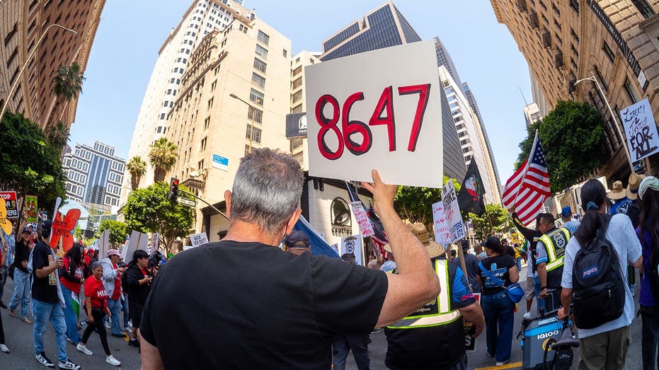 '86 47' slogan tied to James Comey resurfaces at May Day protests across US