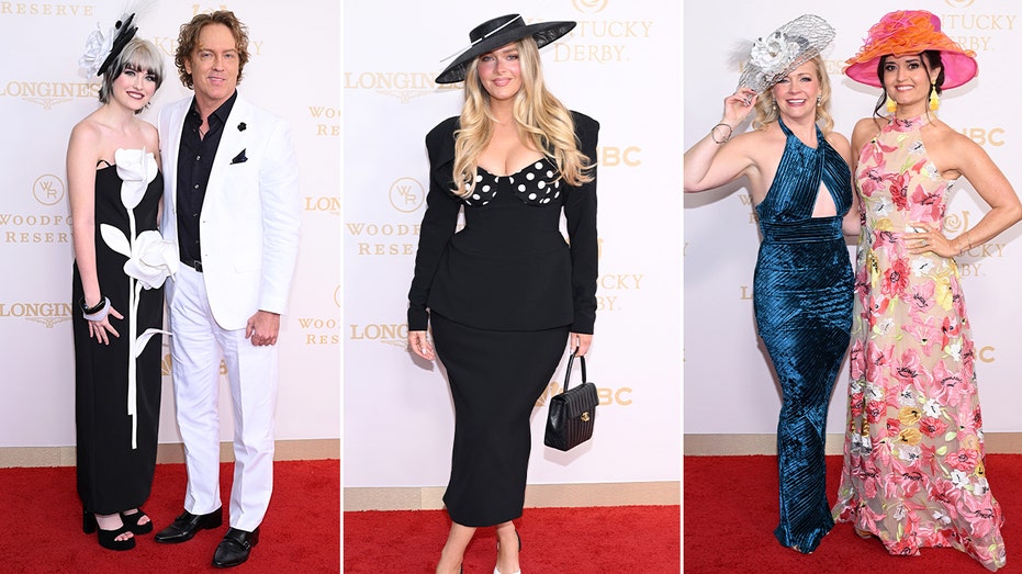 Anna Nicole Smith's lookalike daughter turns heads in dramatic new look at Kentucky Derby as stars take over