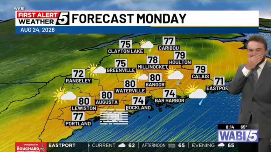 Maine meteorologist suffers giggle attack on live TV after prank backfires spectacularly