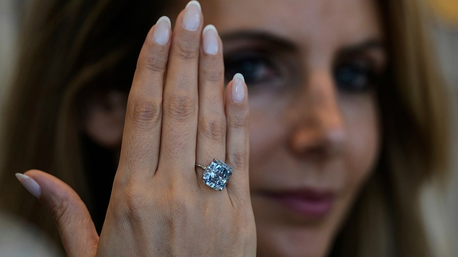 Rare 10-carat blue diamond among $100M worth of gems going up for auction